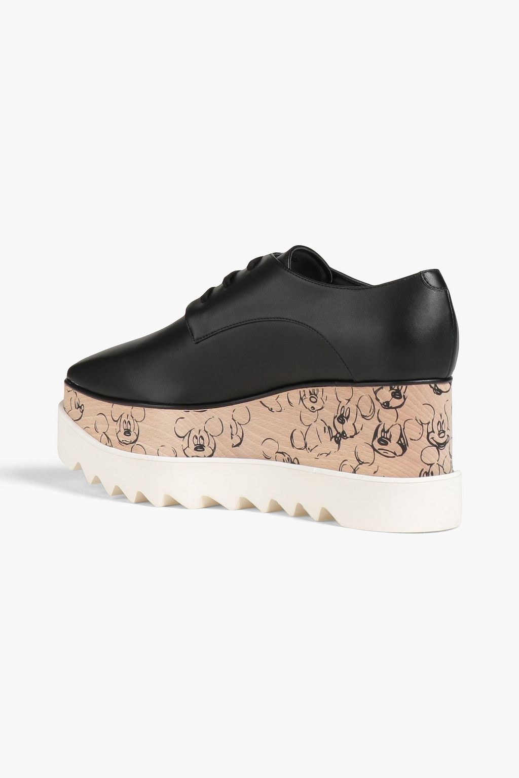 STELLA MCCARTNEY Printed faux leather platform brogues