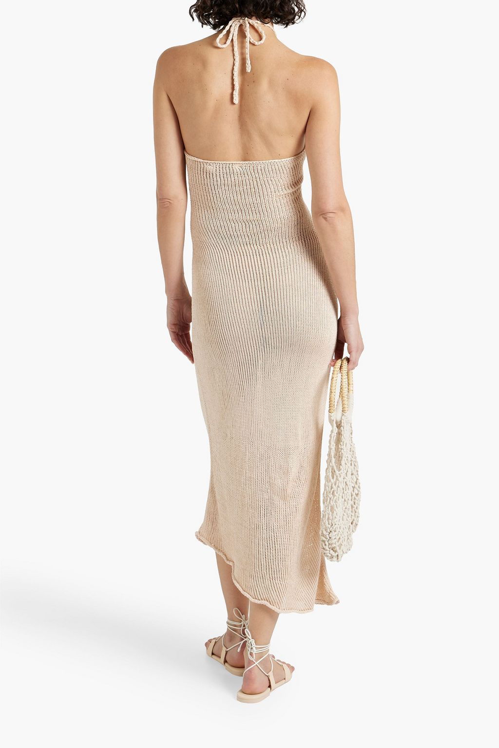 SAVANNAH MORROW Juno cutout Pima cotton halterneck maxi dress
