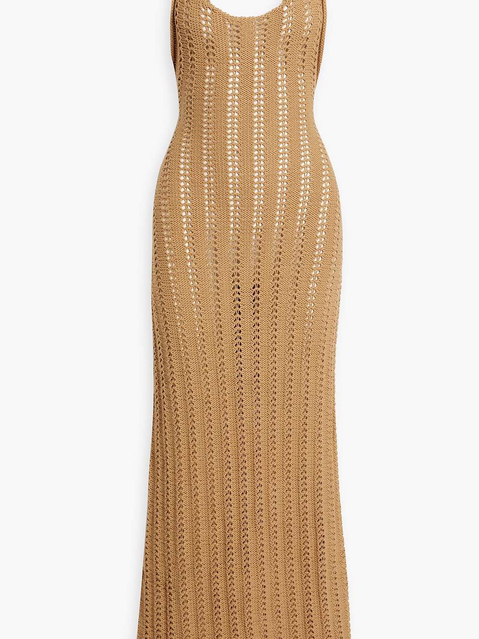 cindy open-knit cotton maxi dress