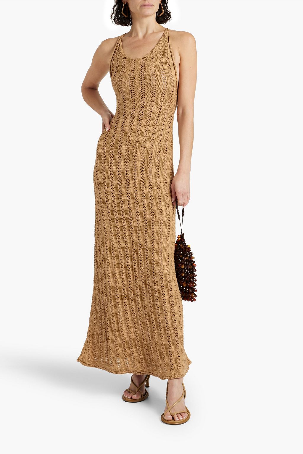 SAVANNAH MORROW Cindy open-knit cotton maxi dress