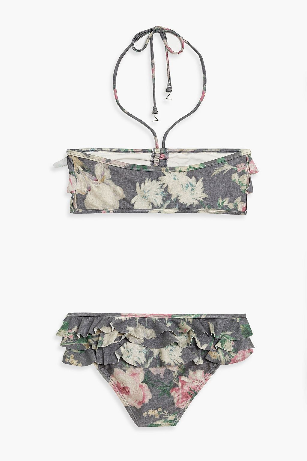 ZIMMERMANN Kids Iris ruffled floral-print bikini