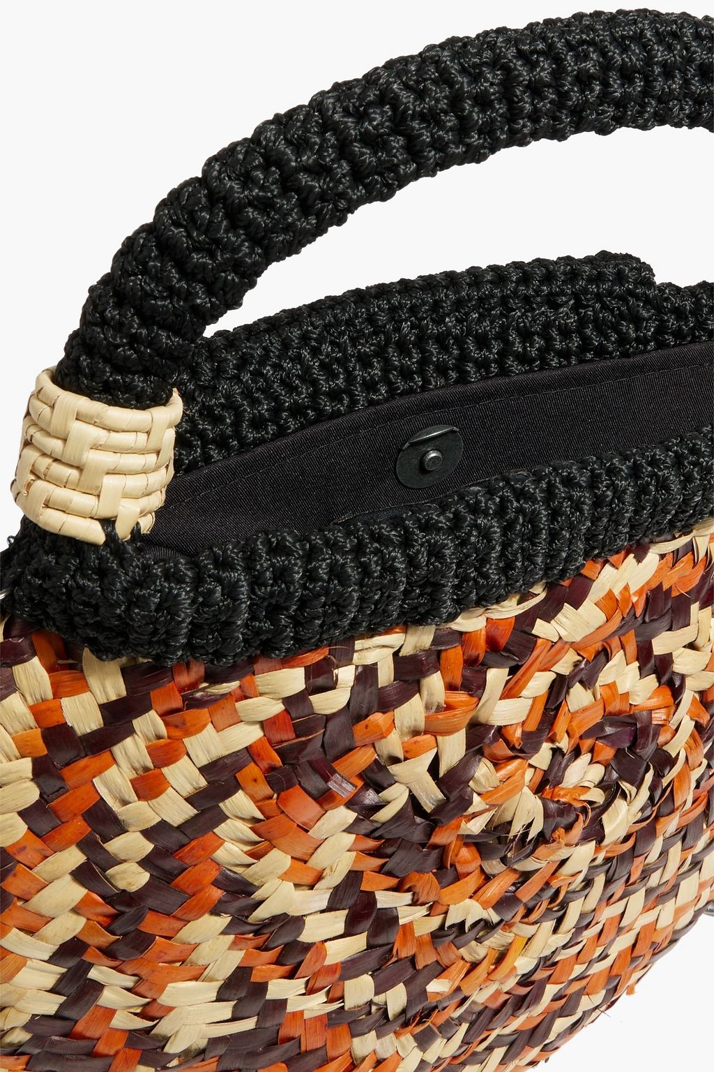 CATARINA MINA Carnaúba crochet and faux raffia tote