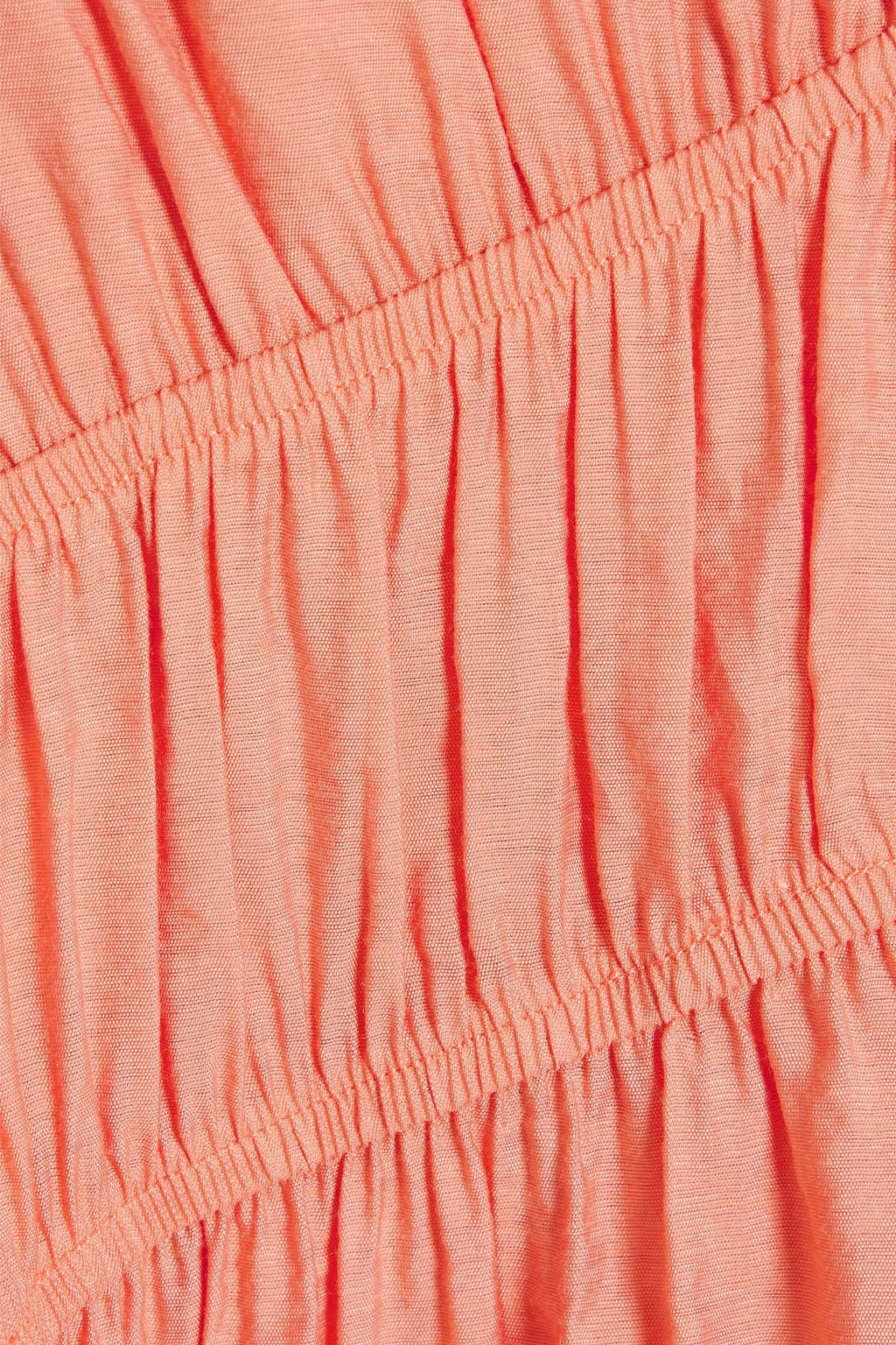 BA&SH Gathered voile midi dress