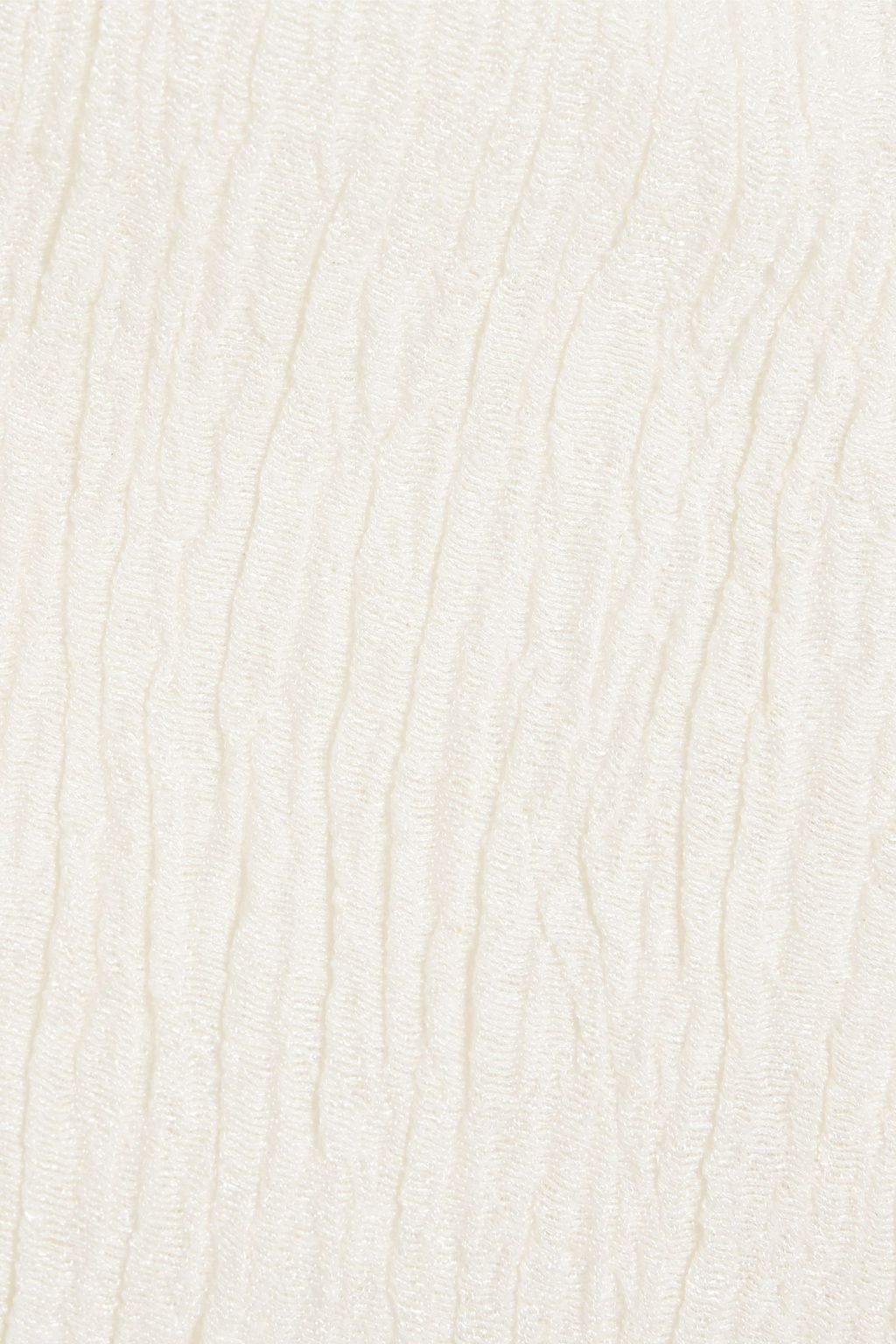 SAVANNAH MORROW Plissé bamboo and silk-blend top