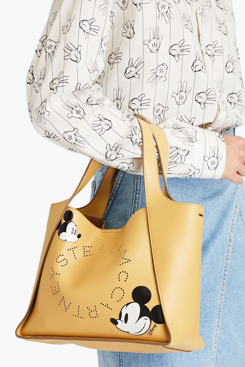 STELLA MCCARTNEY Perforated printed faux leather tote