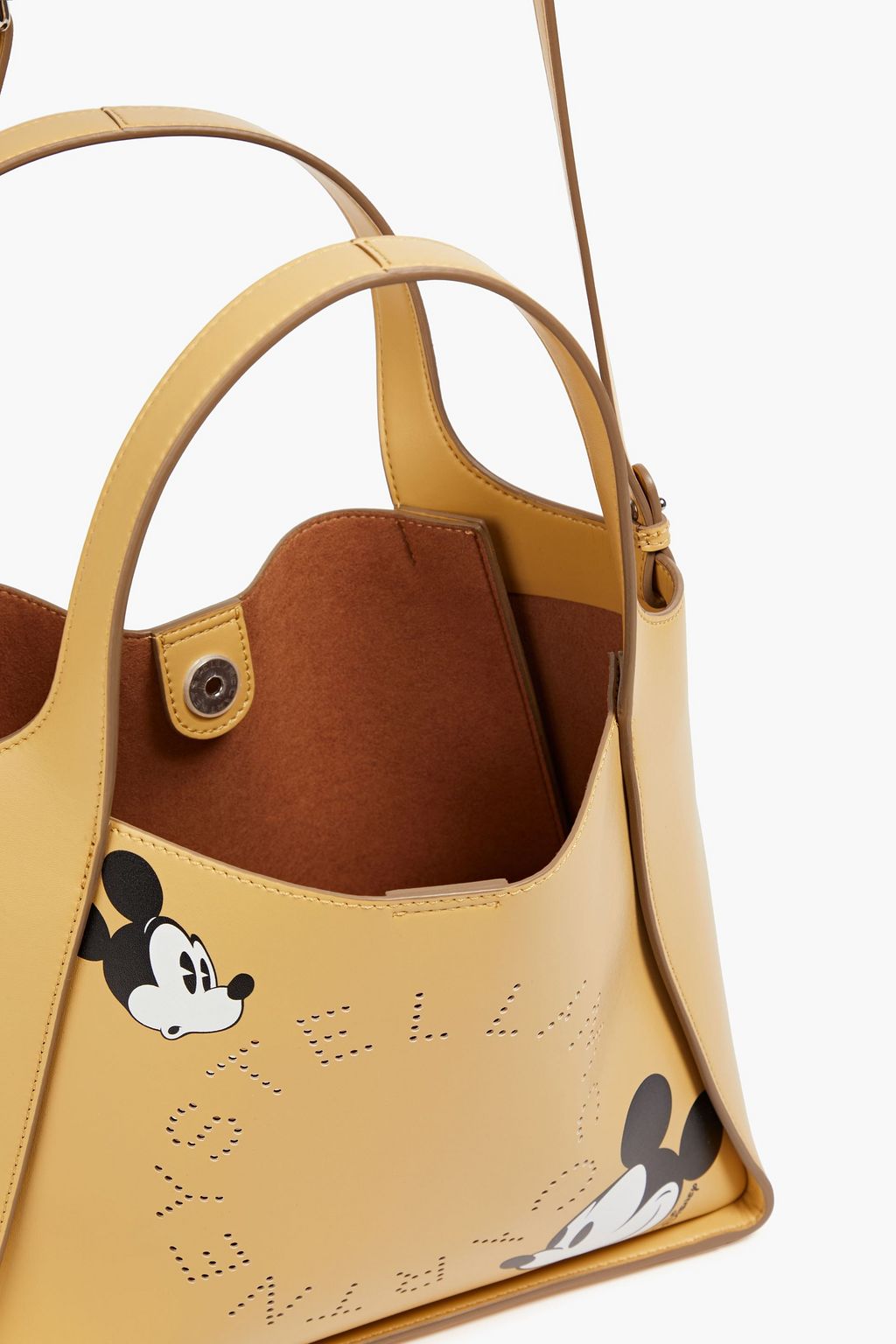 STELLA MCCARTNEY Perforated printed faux leather tote