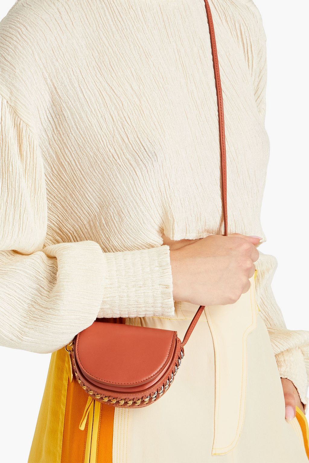 STELLA MCCARTNEY Frayme small faux leather shoulder bag