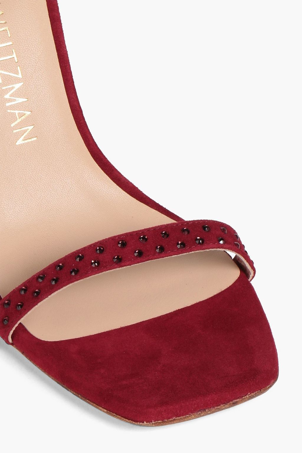 STUART WEITZMAN Sandalen aus Veloursleder mit Verzierung