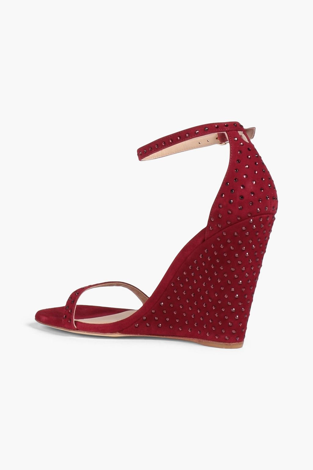 STUART WEITZMAN Sandalen aus Veloursleder mit Verzierung