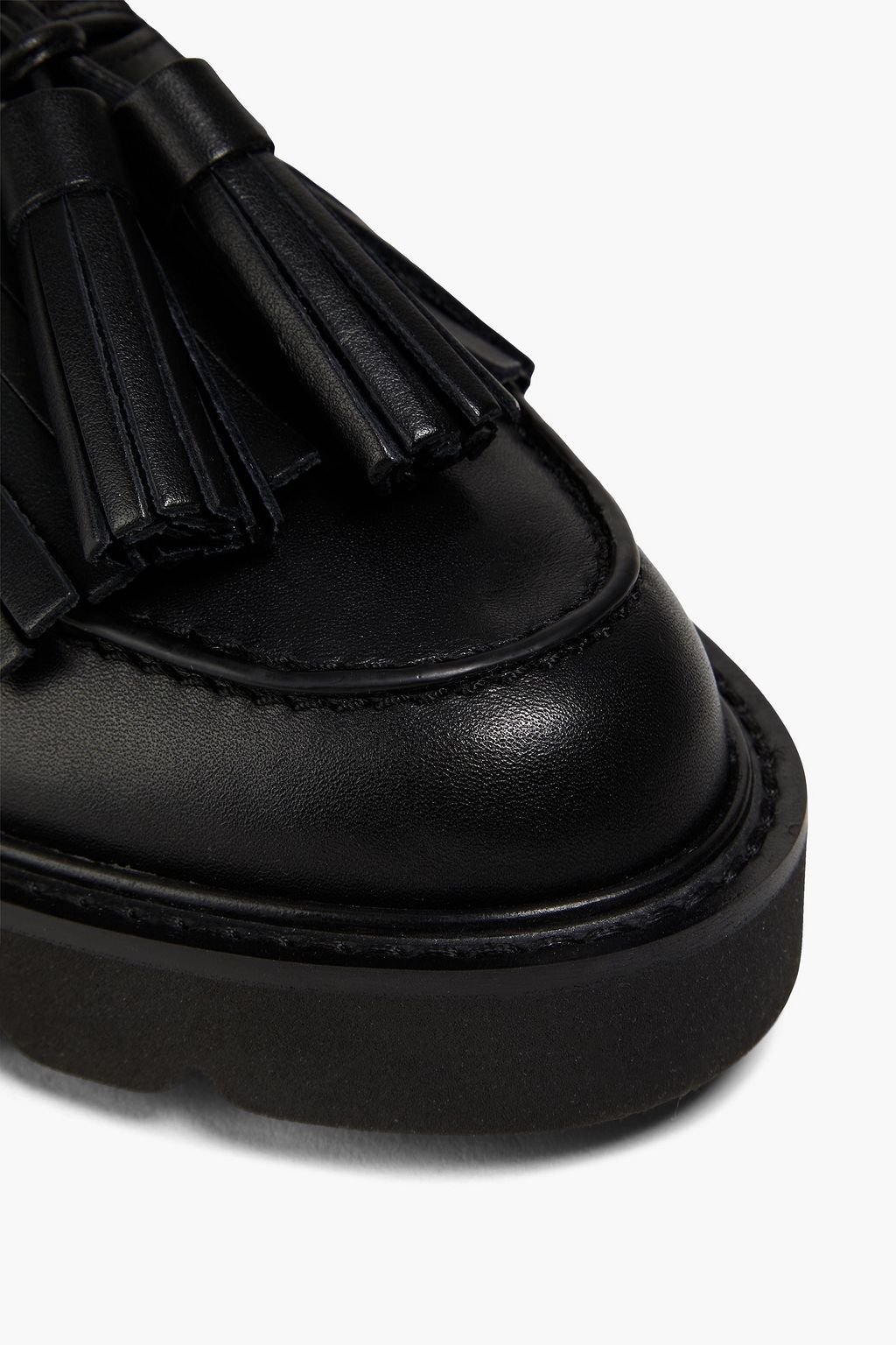 STUART WEITZMAN Mila tasseled leather loafers