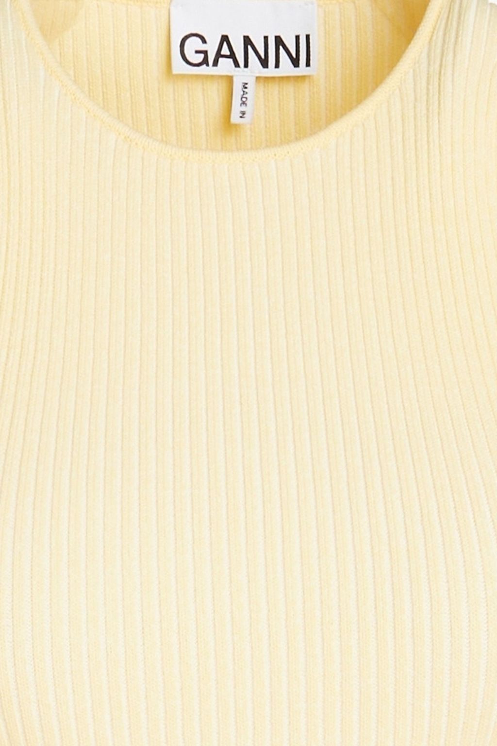 GANNI Ribbed-knit tank