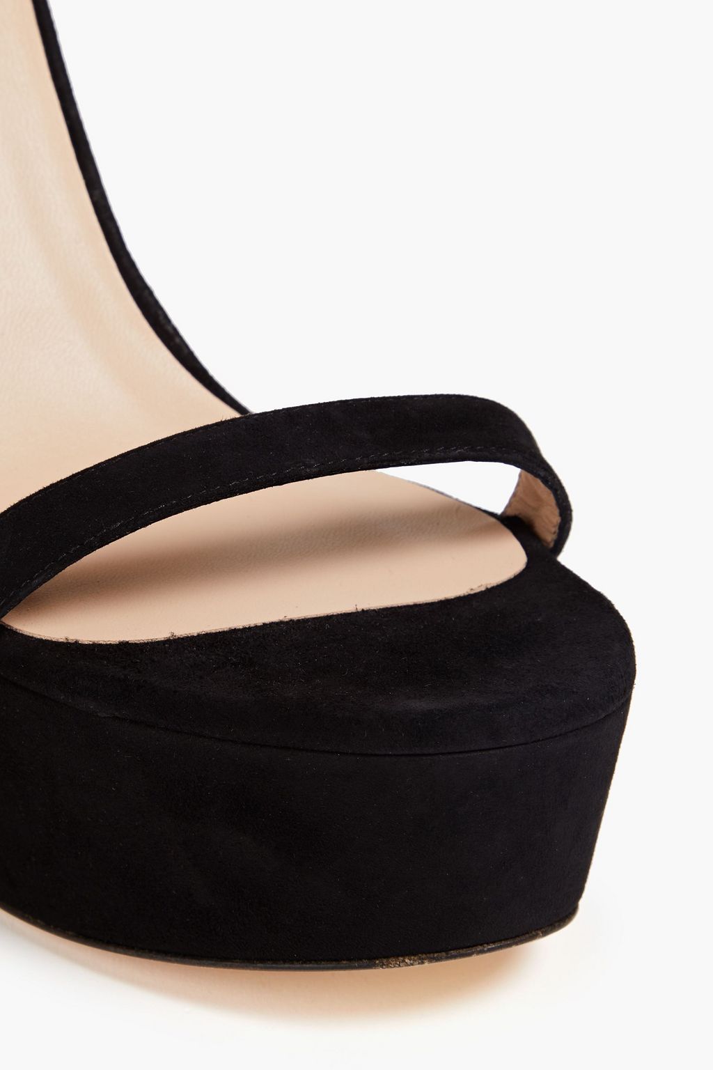 STUART WEITZMAN 스웨이드 플랫폼 샌들