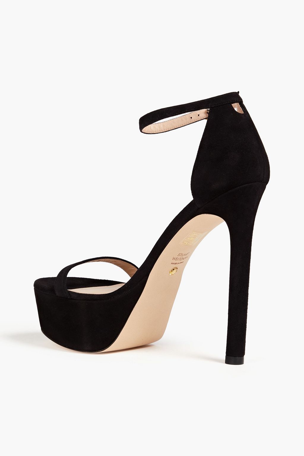 STUART WEITZMAN 스웨이드 플랫폼 샌들