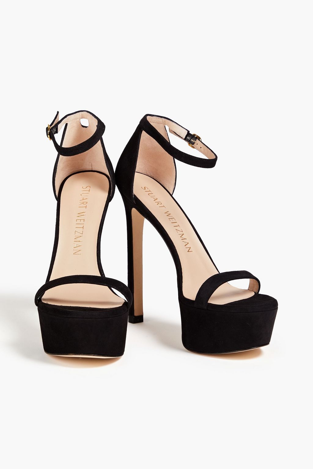 STUART WEITZMAN 스웨이드 플랫폼 샌들
