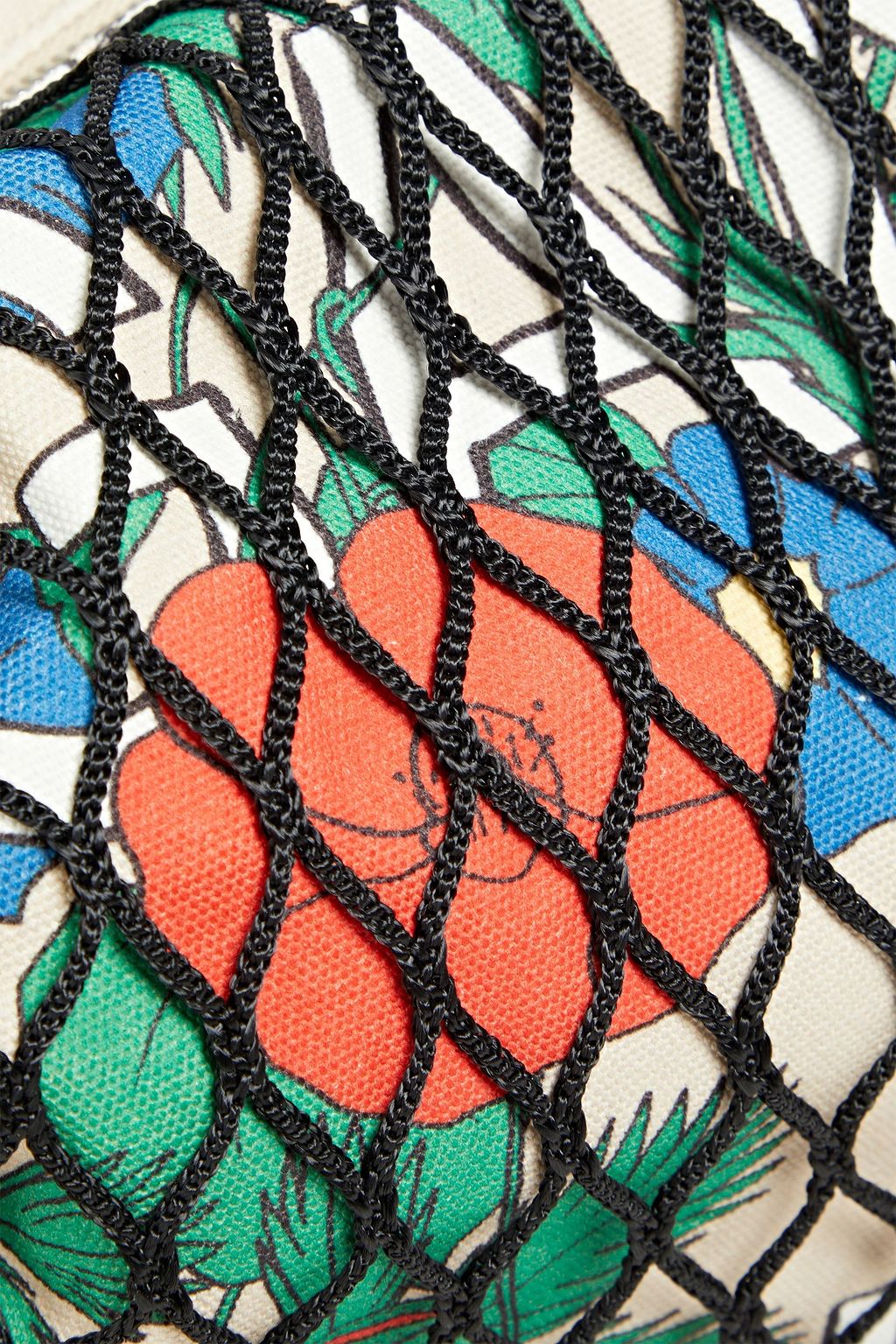 GANNI Printed canvas shoulder bag