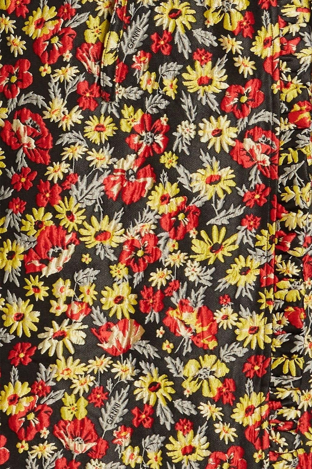 GANNI Wickelkleid aus Brokat