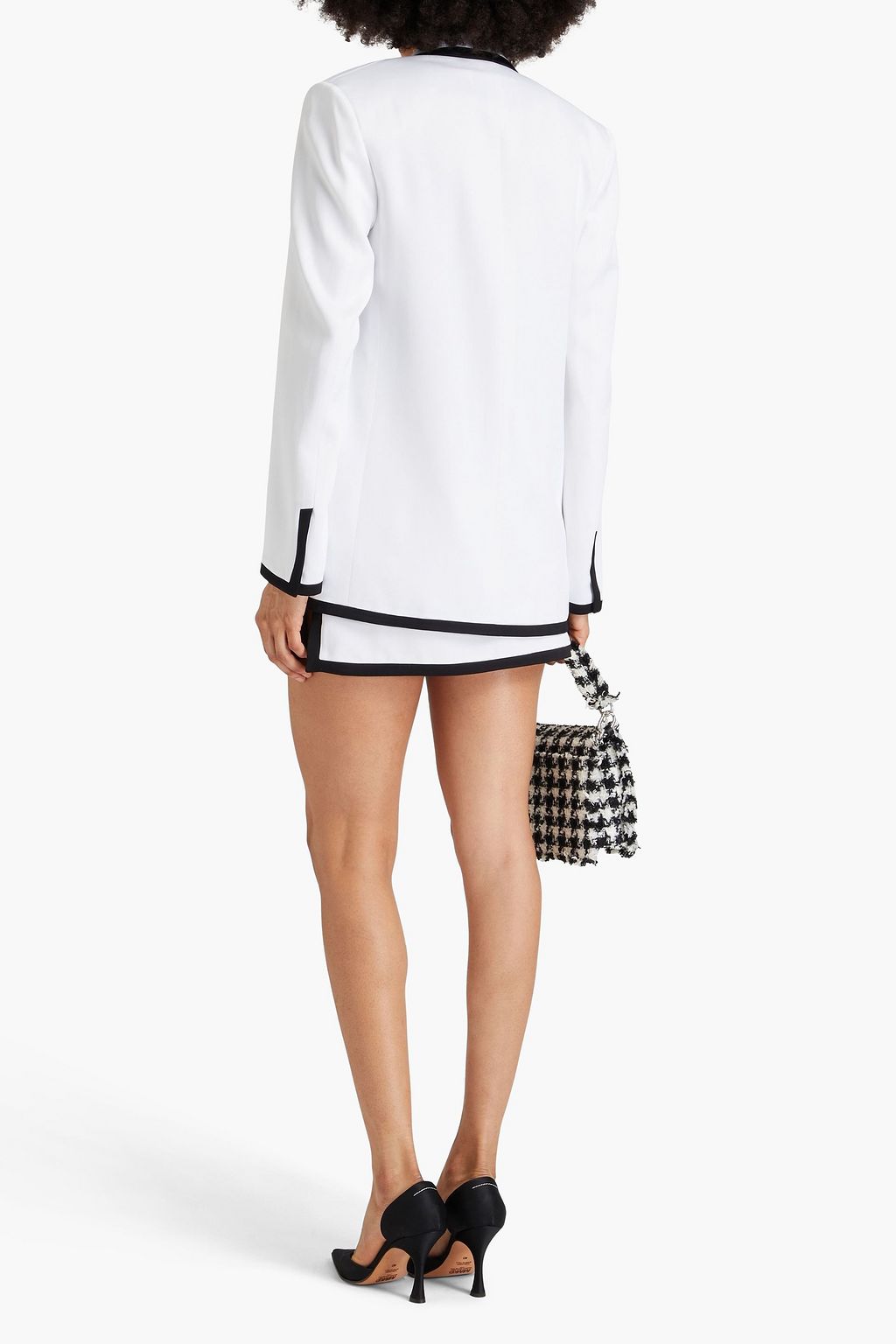 MSGM クレープサテン ブレザー バイカラー