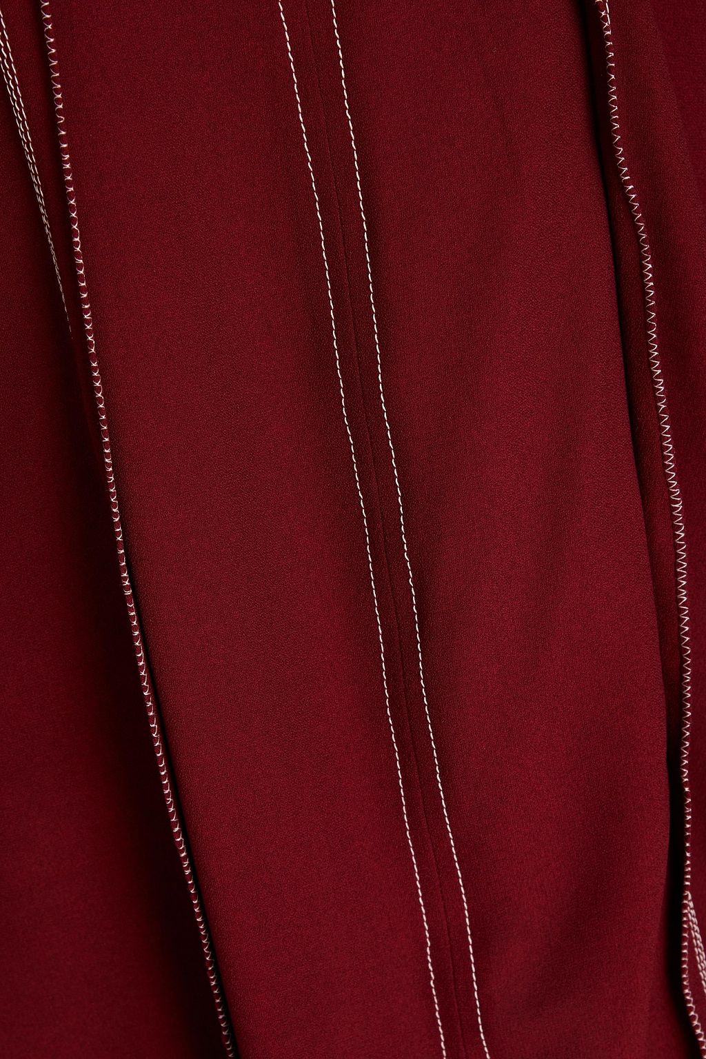 STELLA MCCARTNEY 탑스티치 디테일 컷아웃 크레이프 블라우스