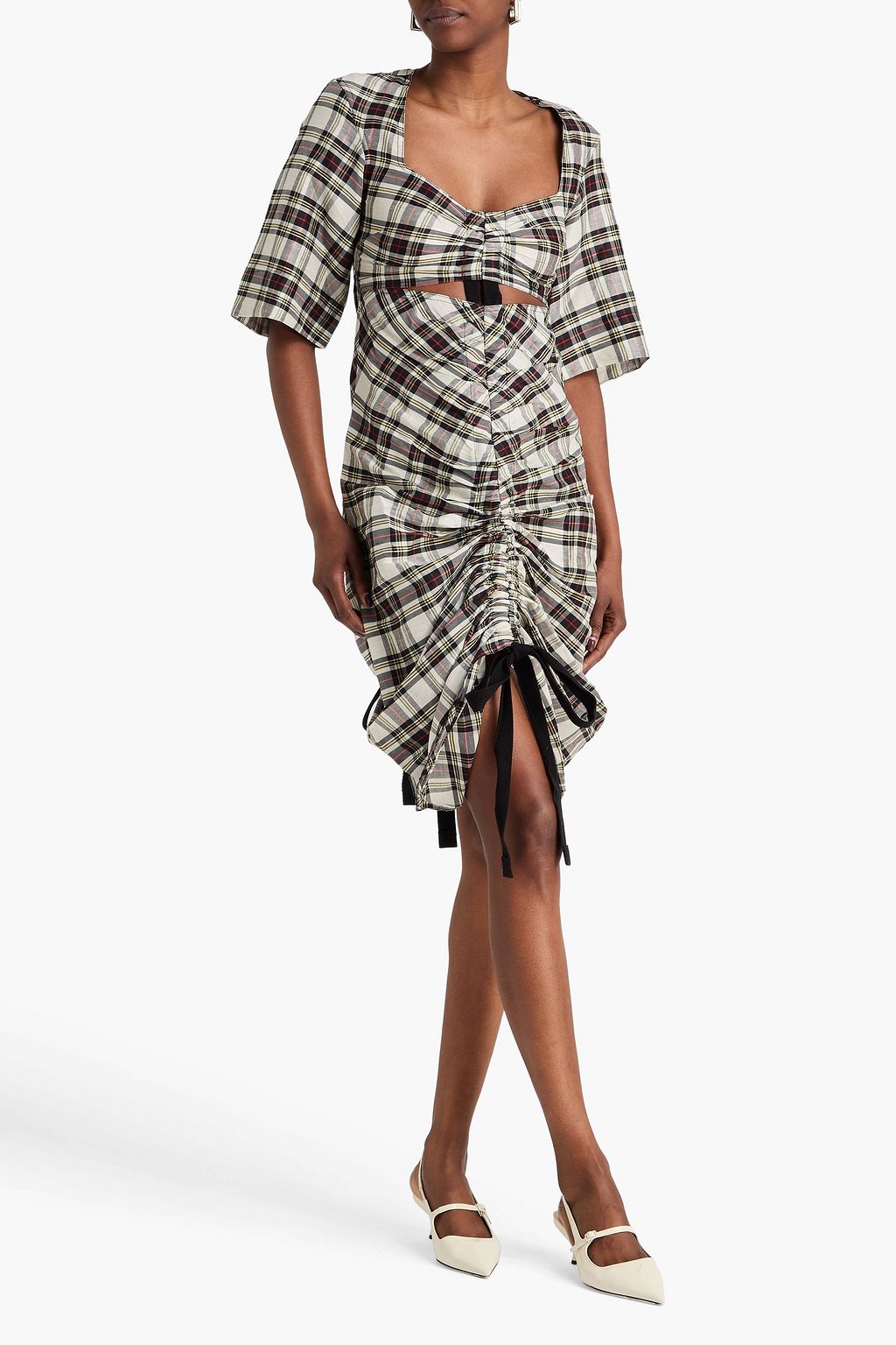 ganni metallic jacquard dress Ganni | Dresses | Ganni Jacquard Silver Metallic Dress Nwt 4