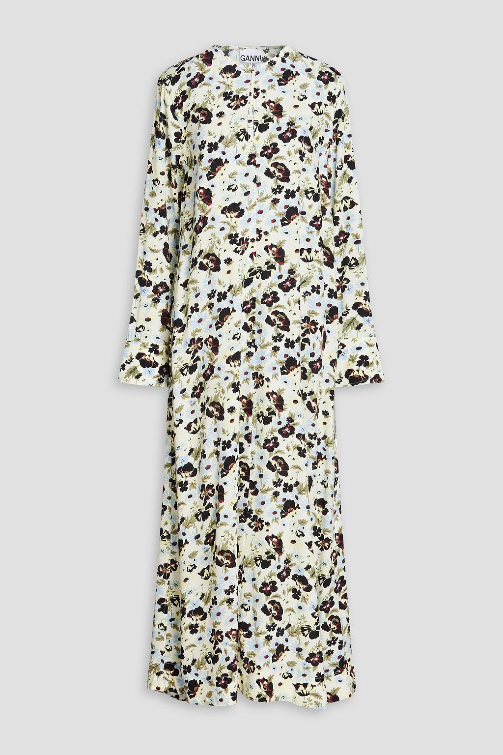 GANNI Floral-print ECOVERO-blend crepe maxi dress | Sale up to 70% off |  THE OUTNET
