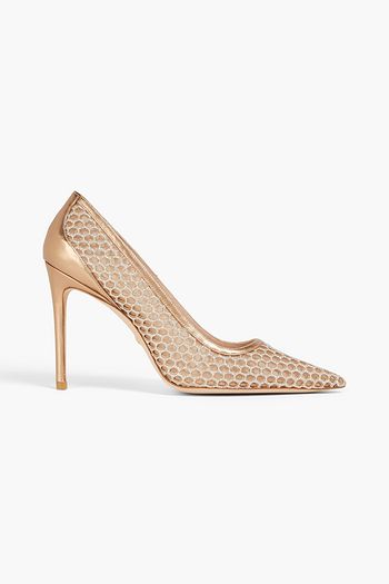 STUART WEITZMAN Stuart 100 metallic mesh pumps