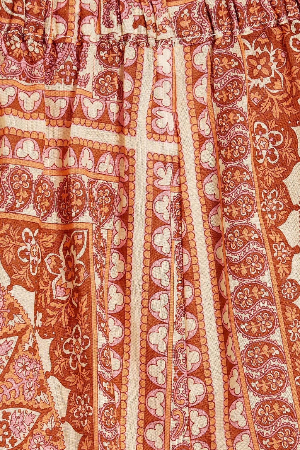 ZIMMERMANN Kids Primrose embroidered-trimmed paisley-print cotton shorts