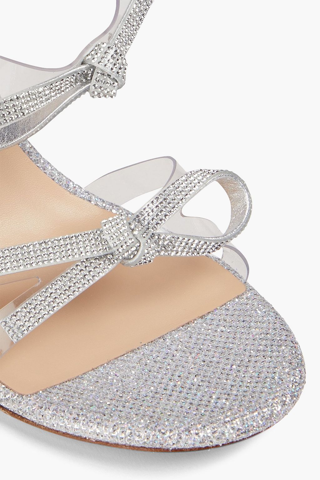 STUART WEITZMAN حذاء ميول “بو” مصنوع من مادة PVC بتصميم مزركش وكعب مقاس 100