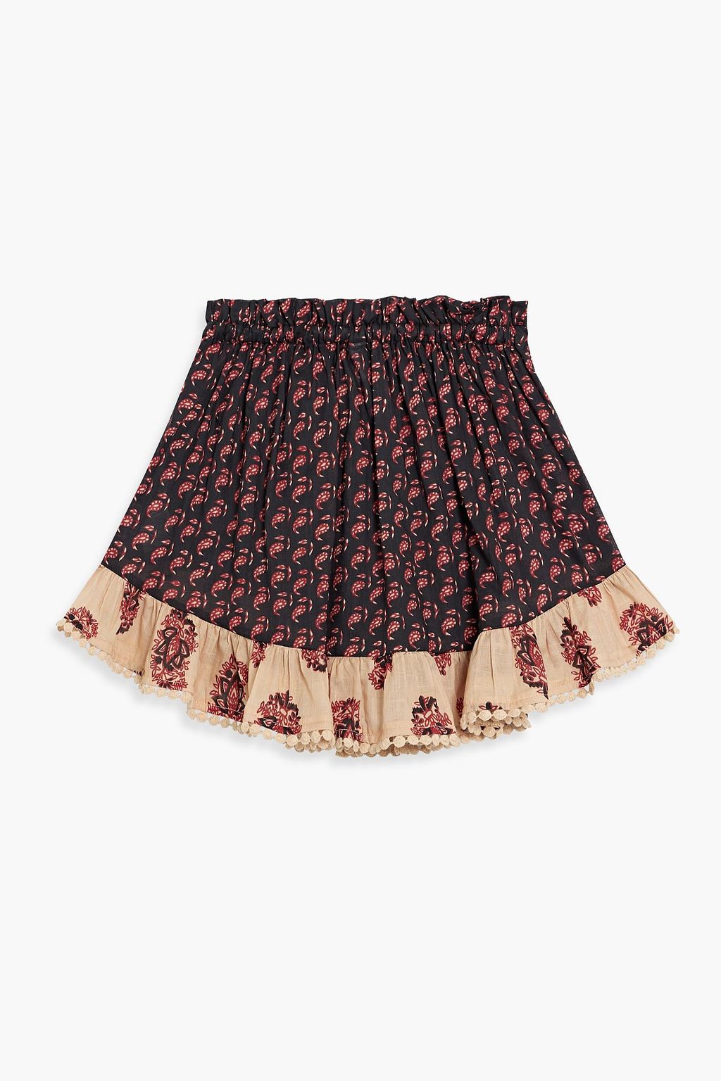 ZIMMERMANN Kids Jaya ruffled paisley-print cotton skirt