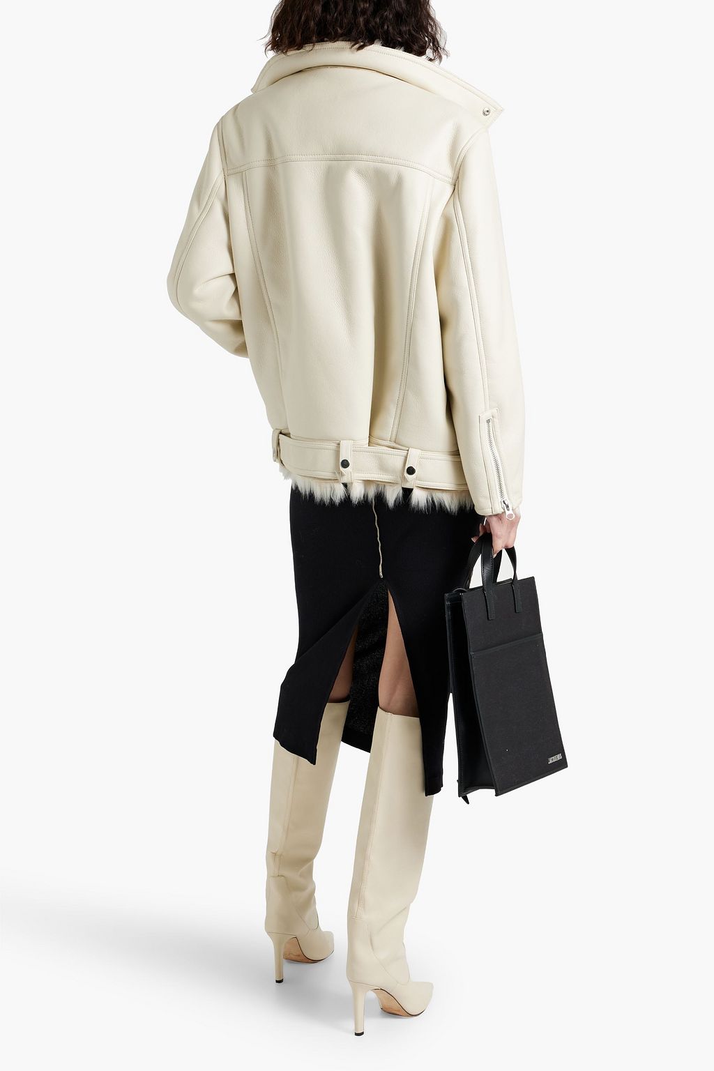 STAND STUDIO Carrie faux leather biker jacket