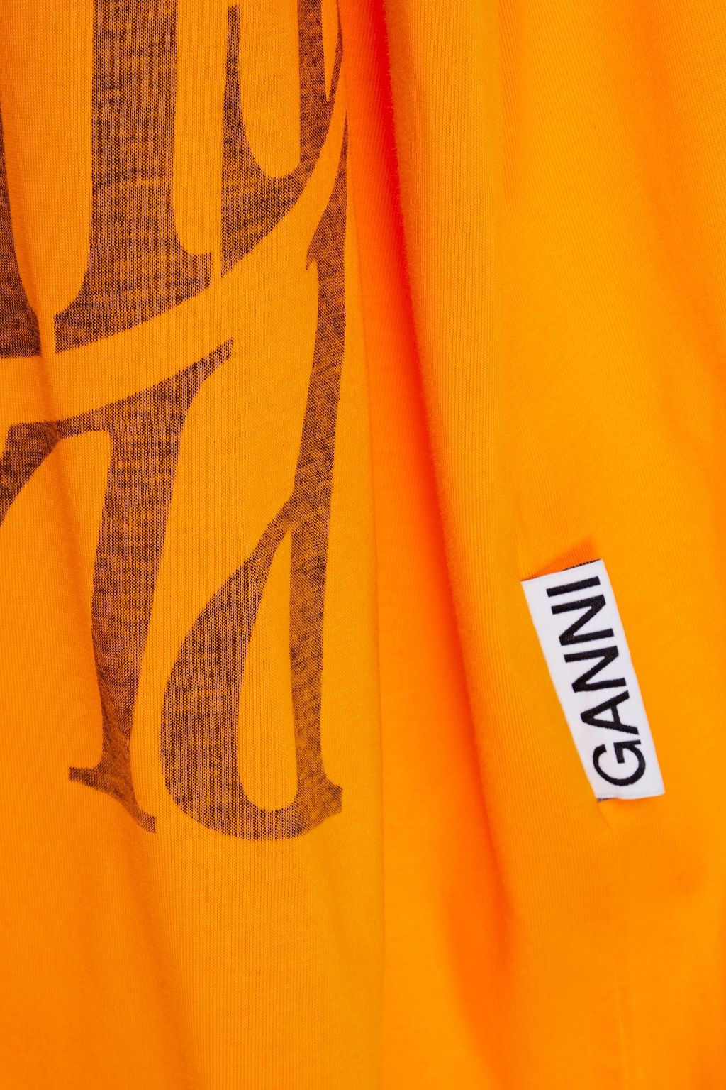 GANNI Printed cotton-jersey T-shirt
