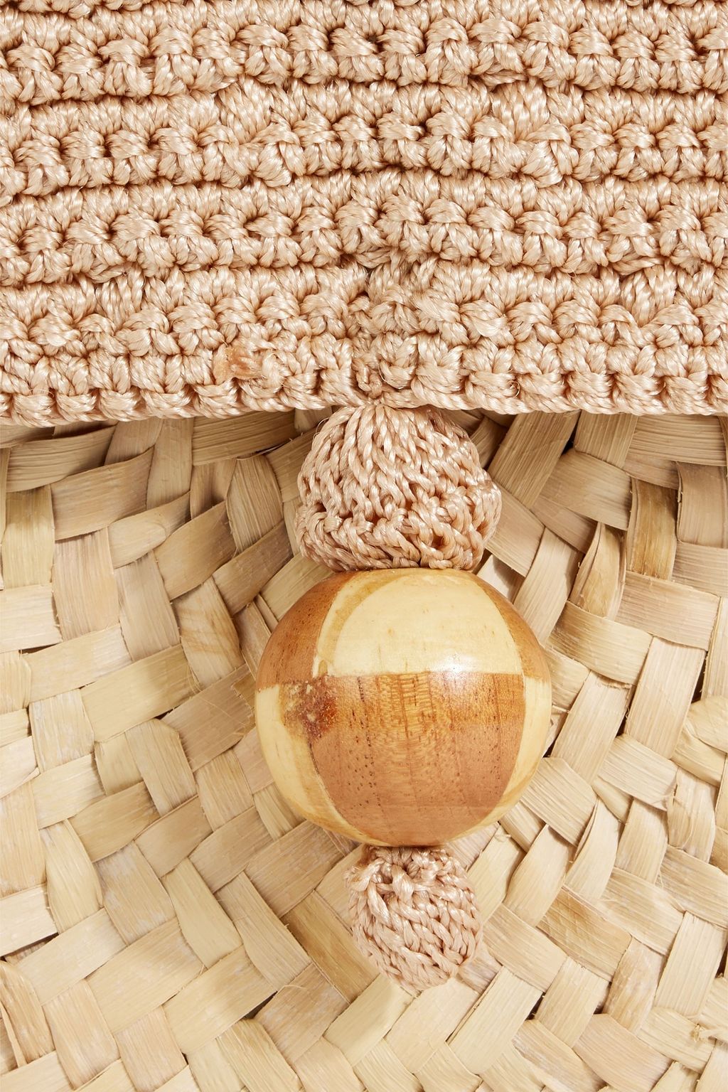 CATARINA MINA Carnaúba crochet and faux raffia tote