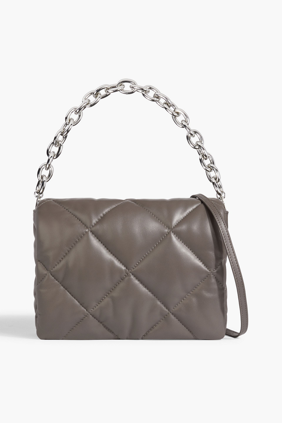 Stand Studio Brynnie Quilted Leather Shoulder Bag In Taupe
