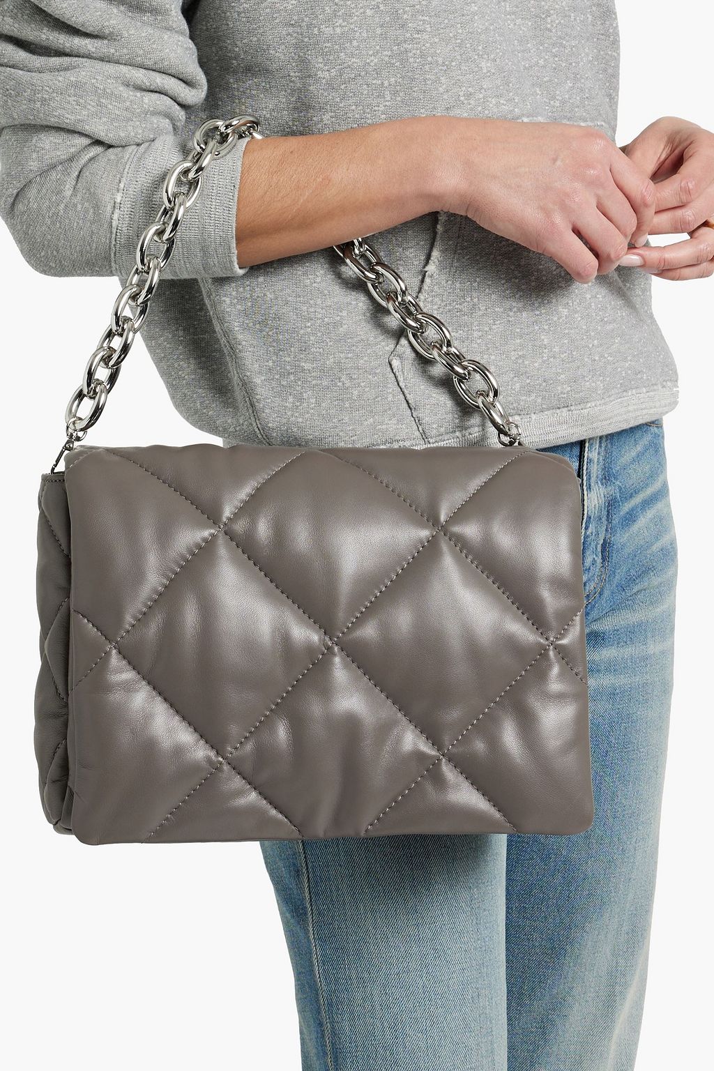 STAND STUDIO Brynnie quilted leather shoulder bag