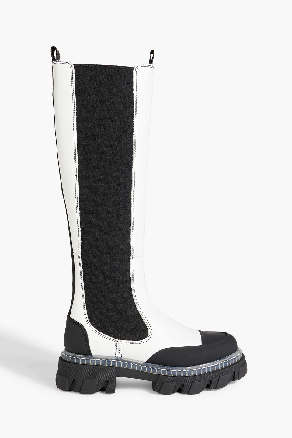 GANNI Leather knee boots