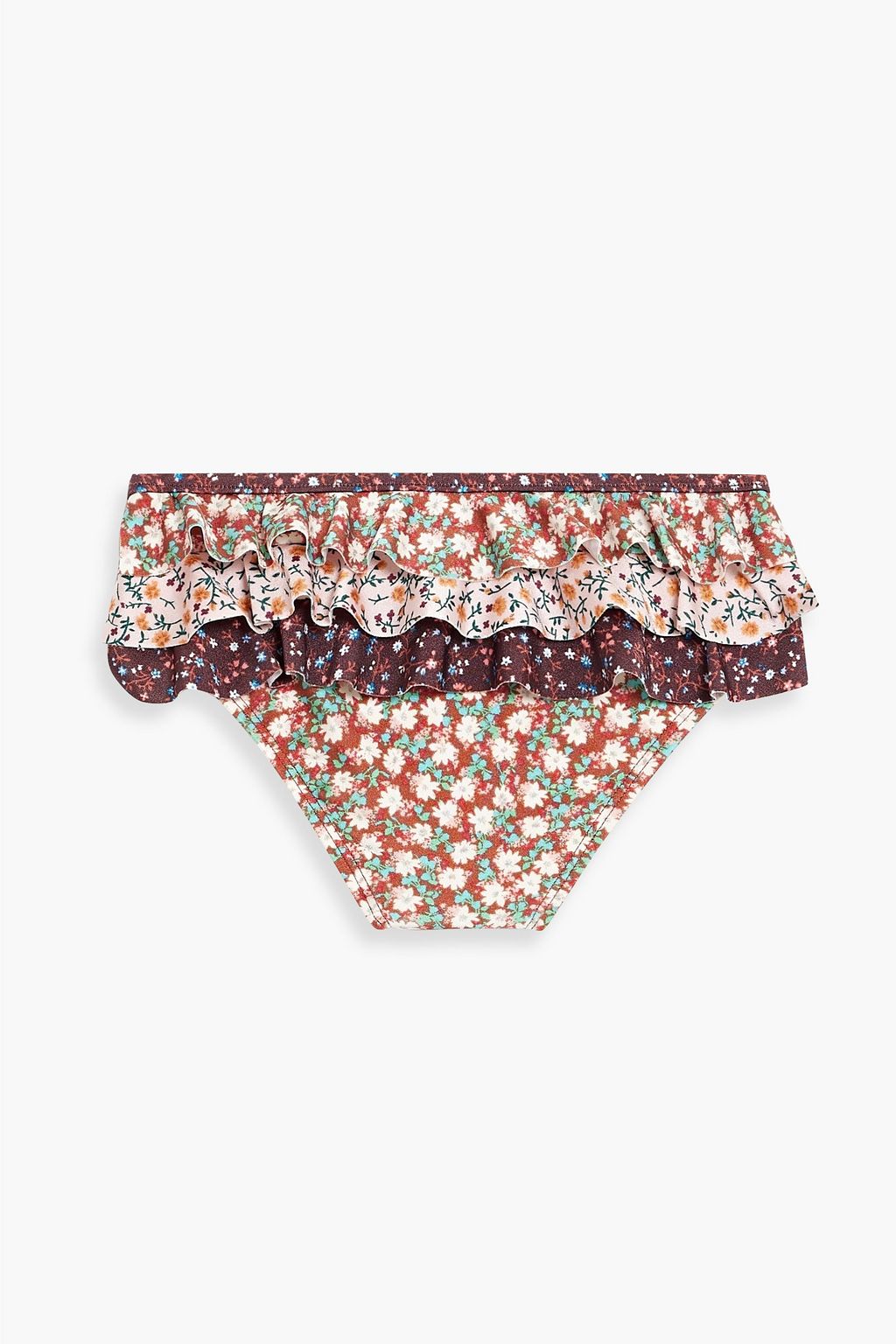 ZIMMERMANN Kids Eden ruffled floral-print bikini briefs