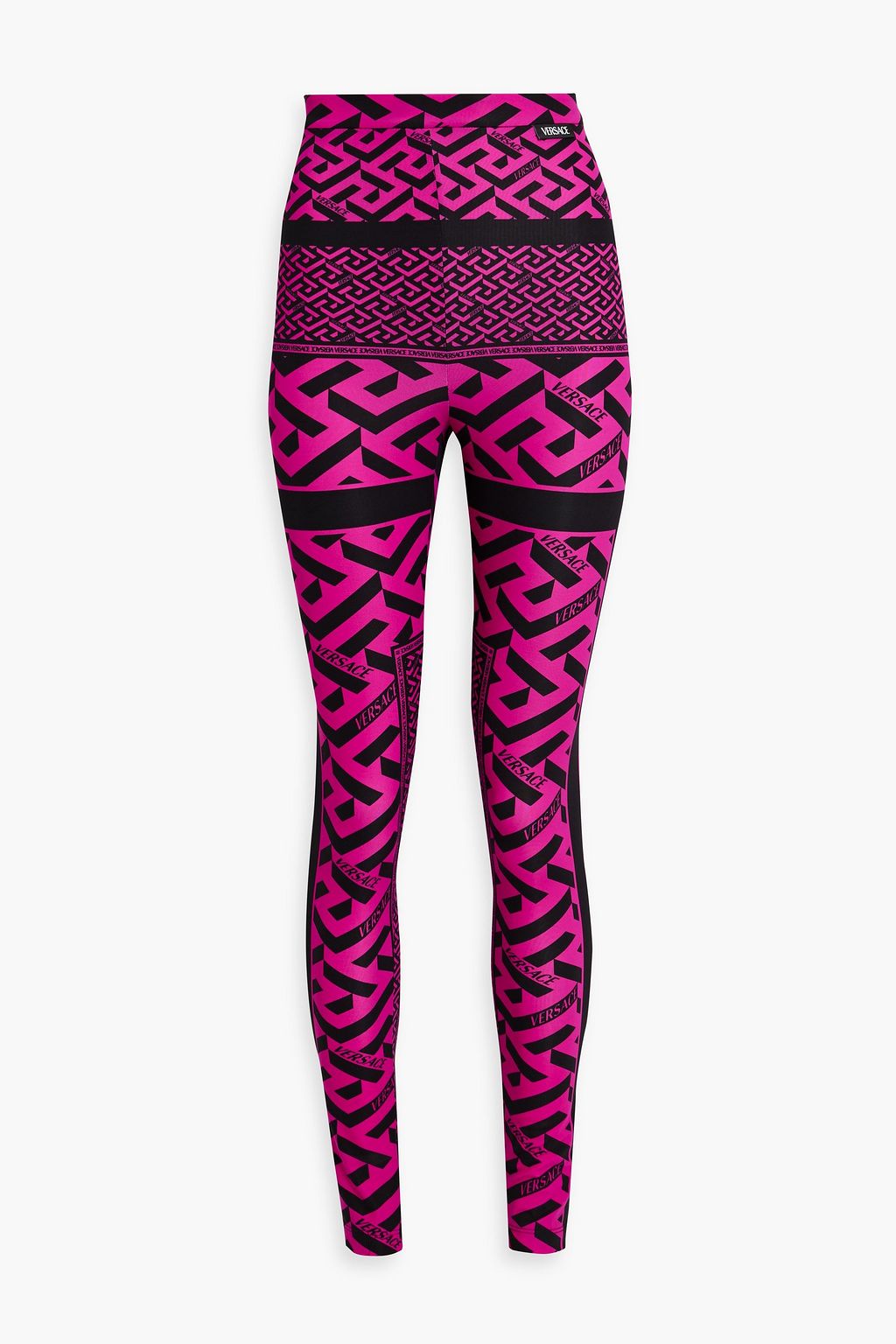 VERSACE Logo-print stretch-jacquard leggings