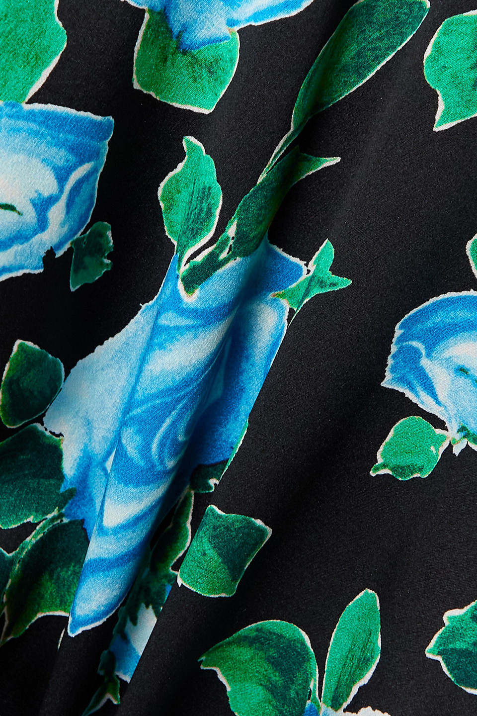 Alessandra Rich Silk Mini Dress In Blue