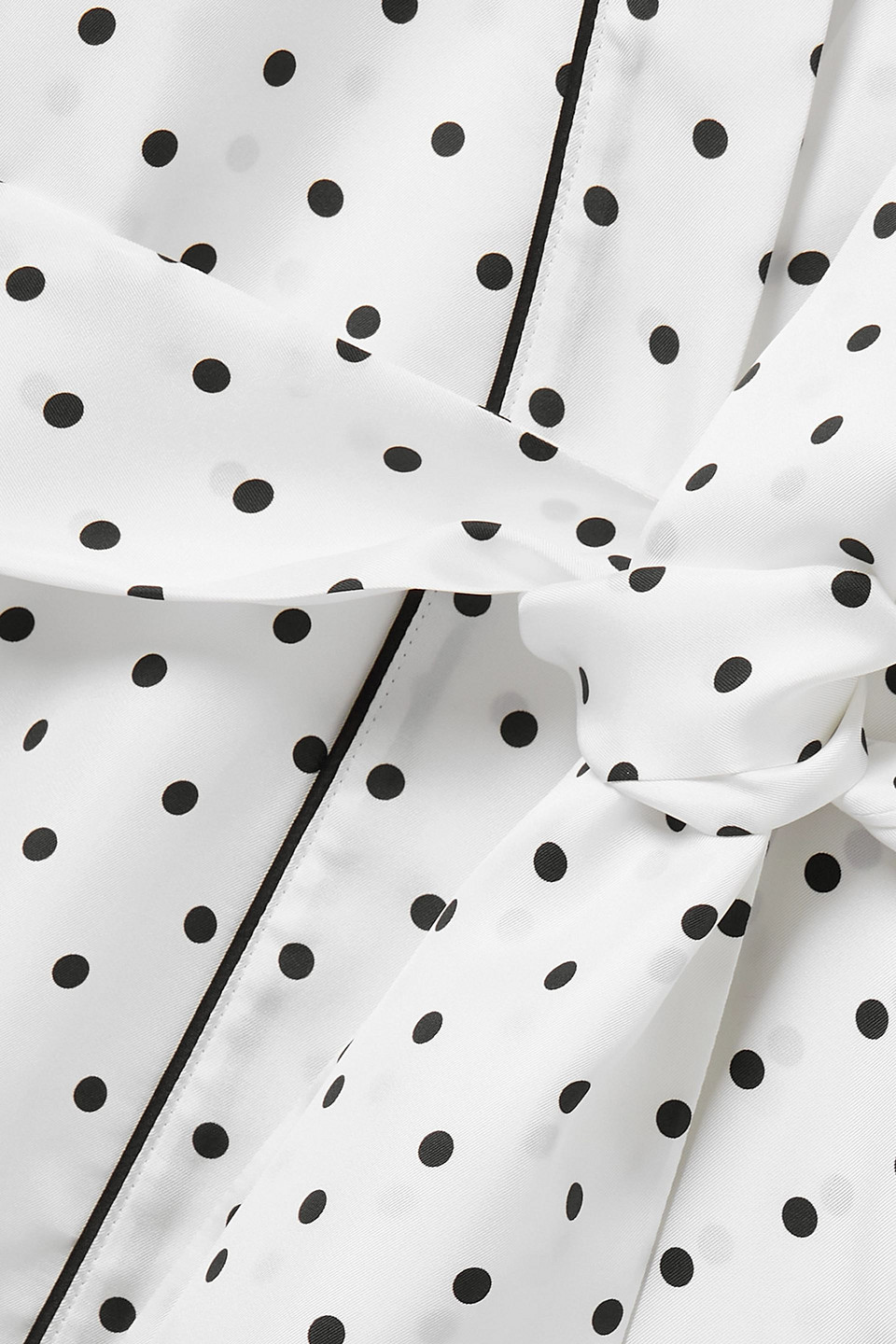 RODARTE POLKA-DOT SILK-TWILL ROBE