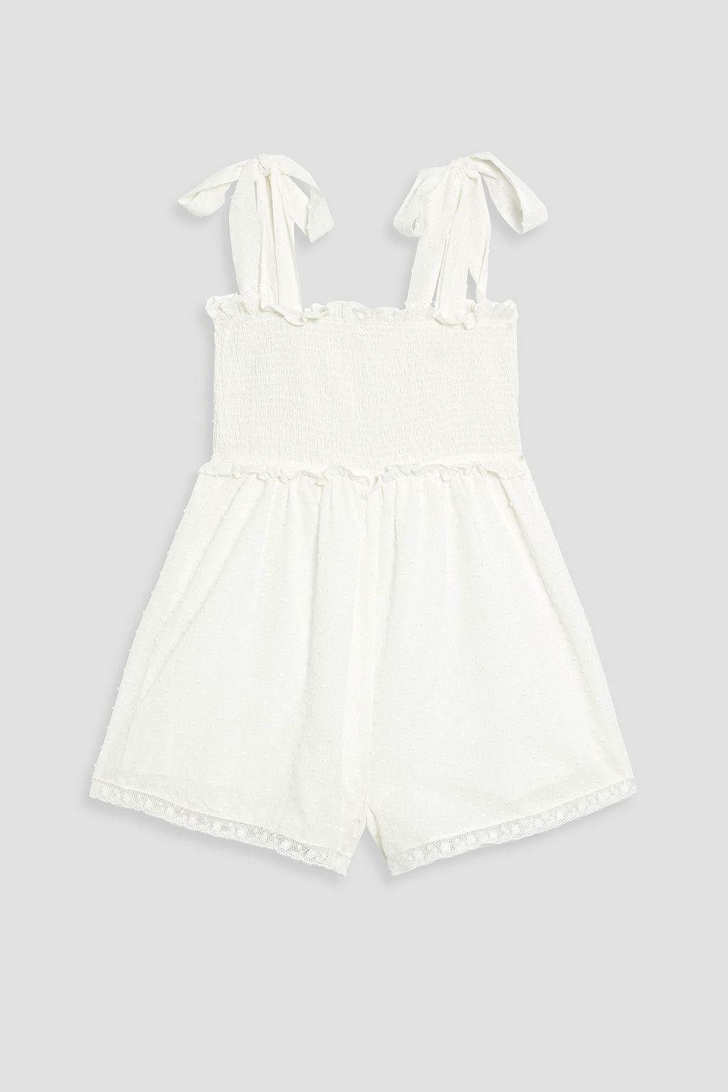 ZIMMERMANN Kids Iris shirred fil coupé cotton playsuit