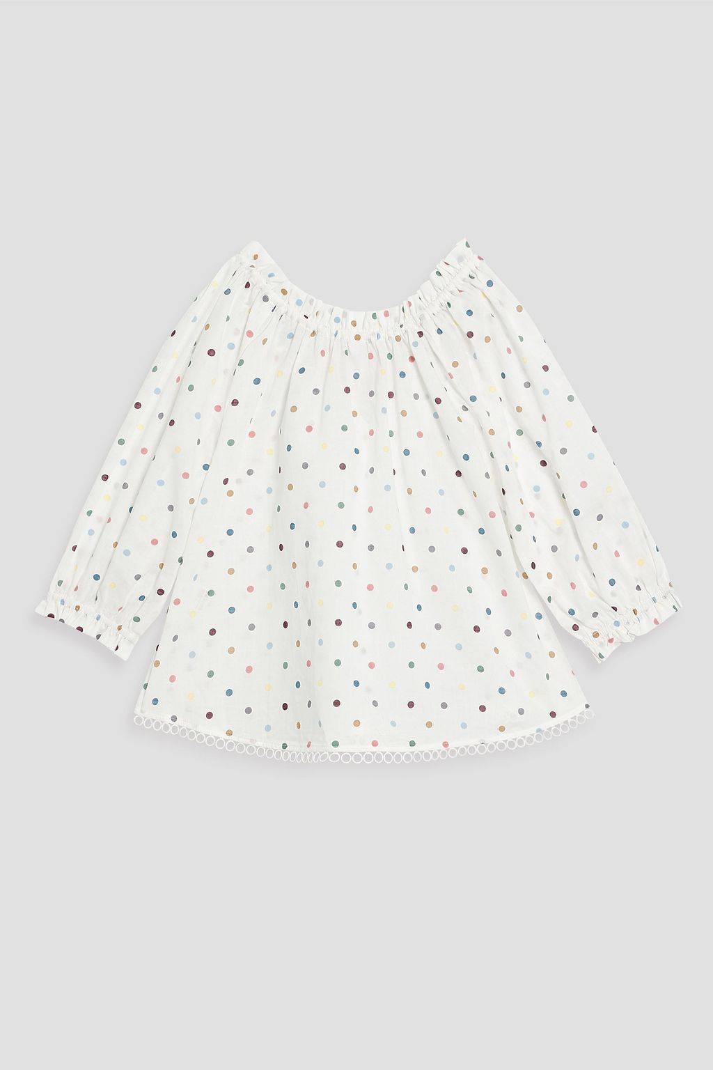 ZIMMERMANN Kids Lovelorn polka-dot cotton top