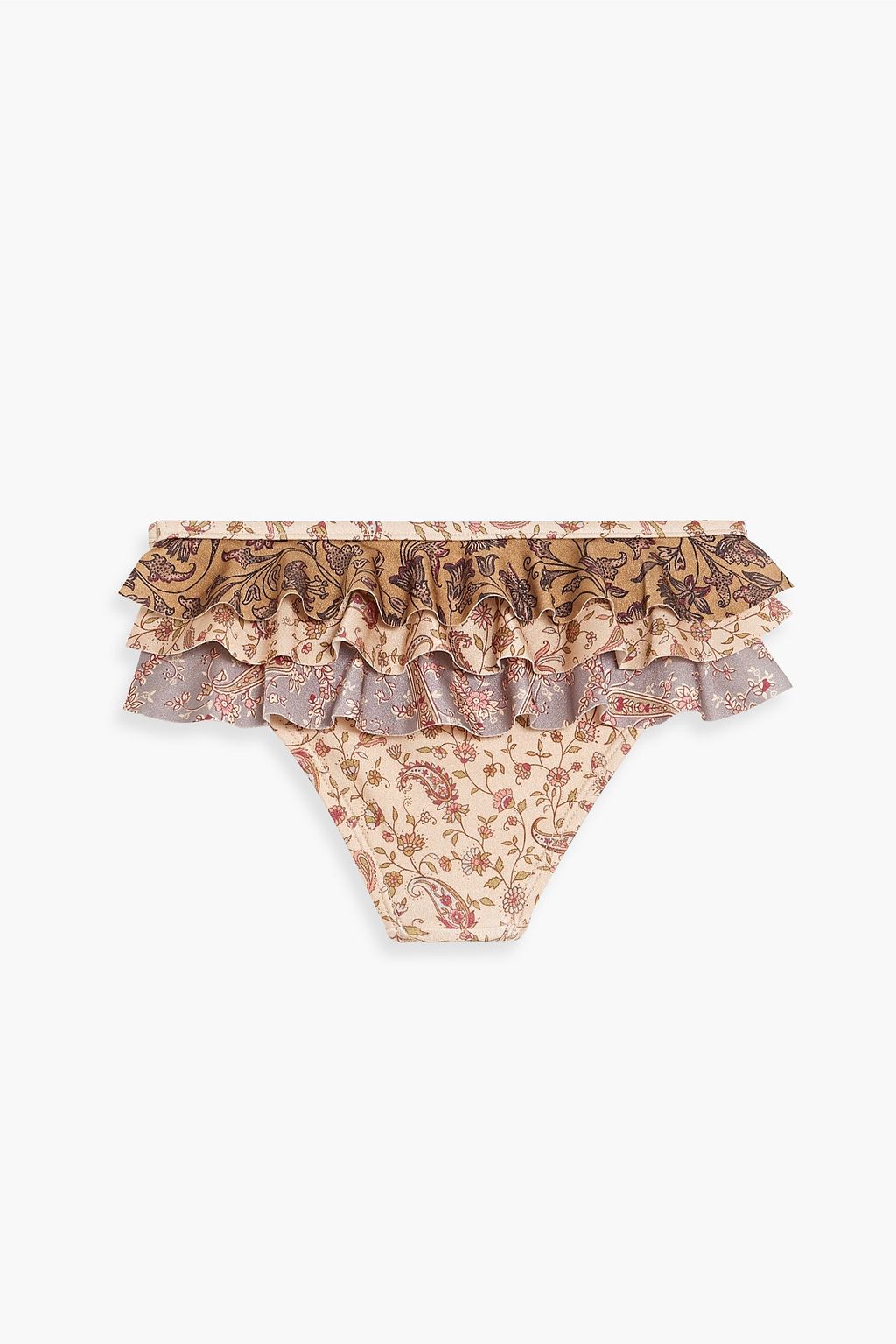 ZIMMERMANN Kids Juniper ruffled floral-print bikini briefs