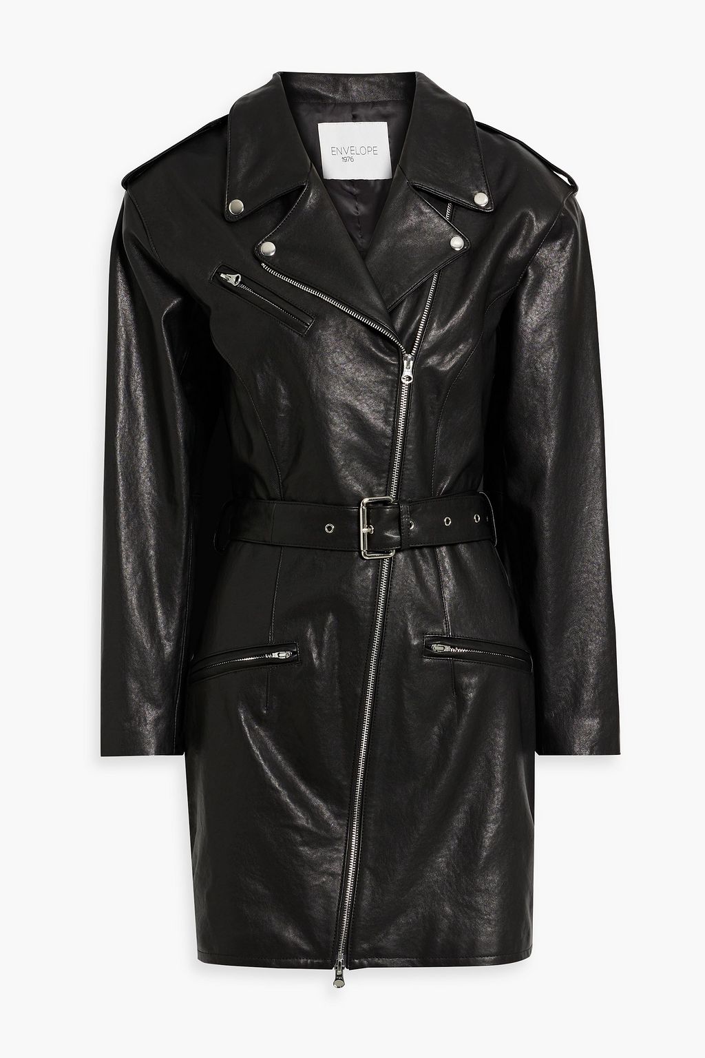 ENVELOPE1976 Jax belted leather mini dress | THE OUTNET