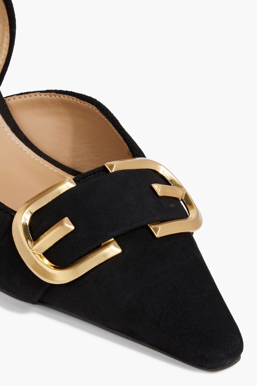 SAM EDELMAN Braden buckle-embellished suede pumps