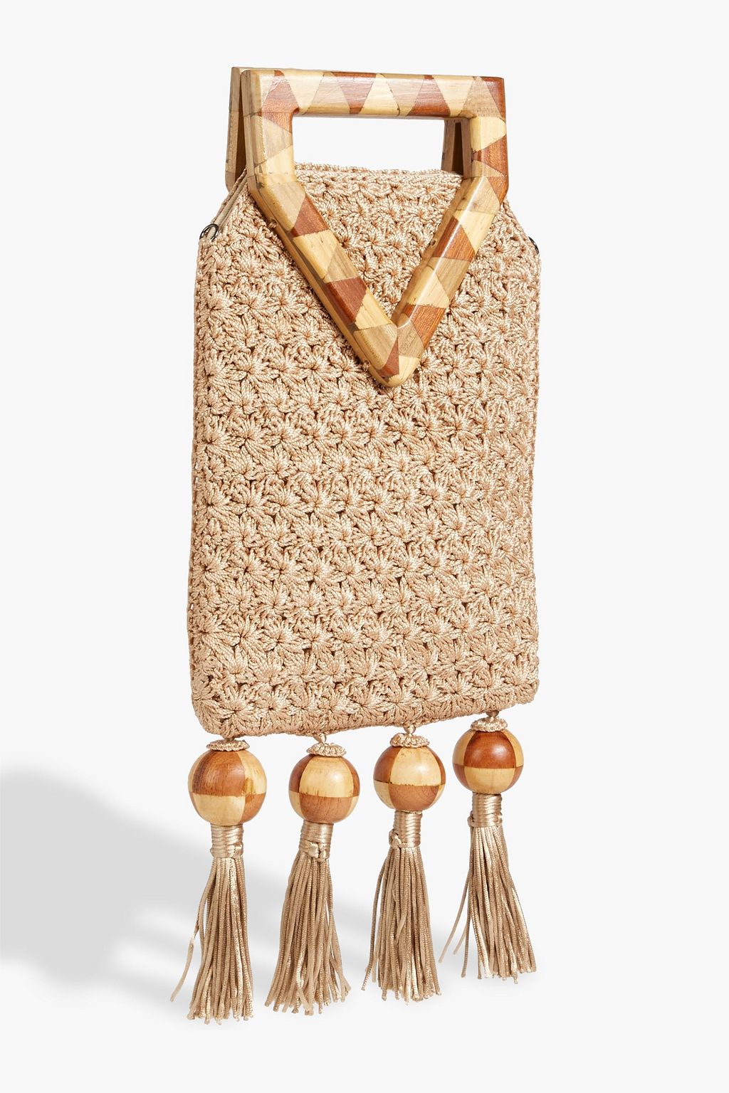 CATARINA MINA Tiwa Franjas tassled crochet tote