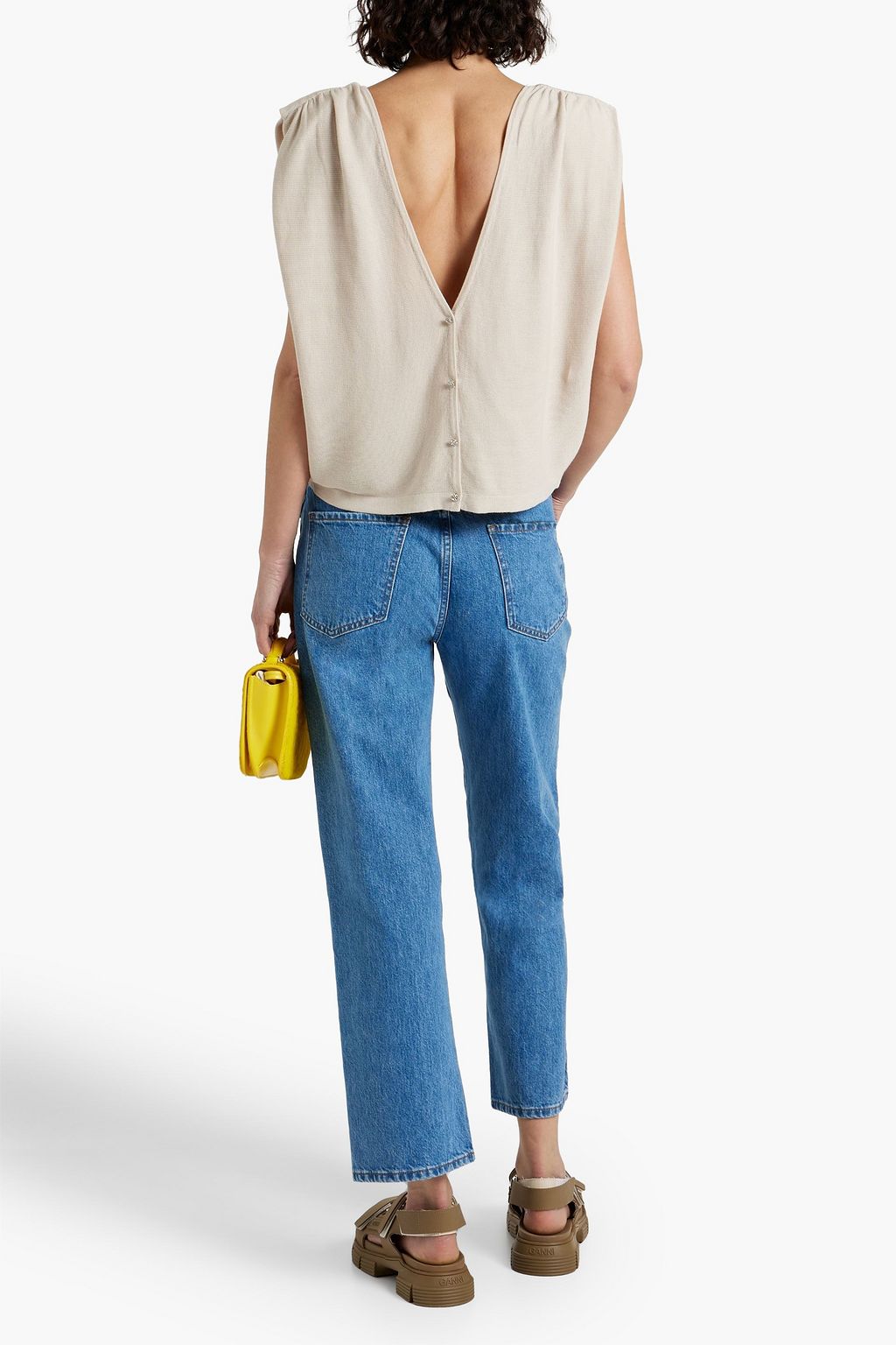BA&SH Lastien cotton and modal-blend vest
