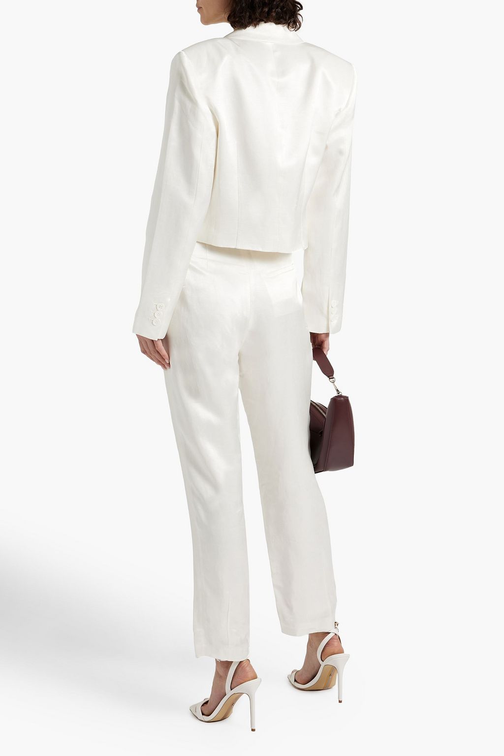 ENVELOPE1976 Bianca satin-twill tapered pants