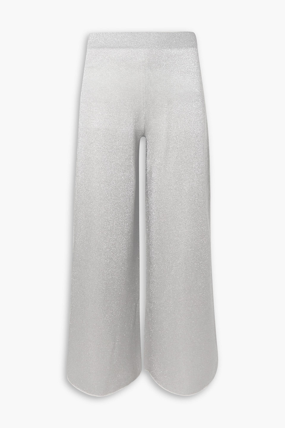 Missoni Hose Mit Weitem Bein Aus Einer Wollmischung In Metallic-optik In Silver