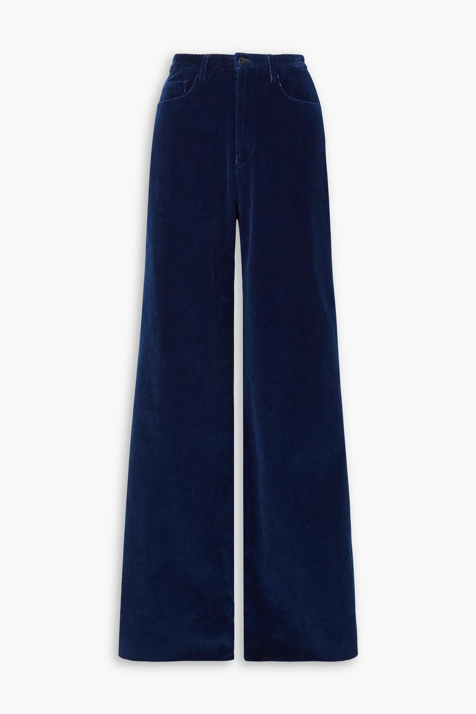 Officine Generale Romy Hose Mit Weitem Bein Aus Baumwollcord In Navy