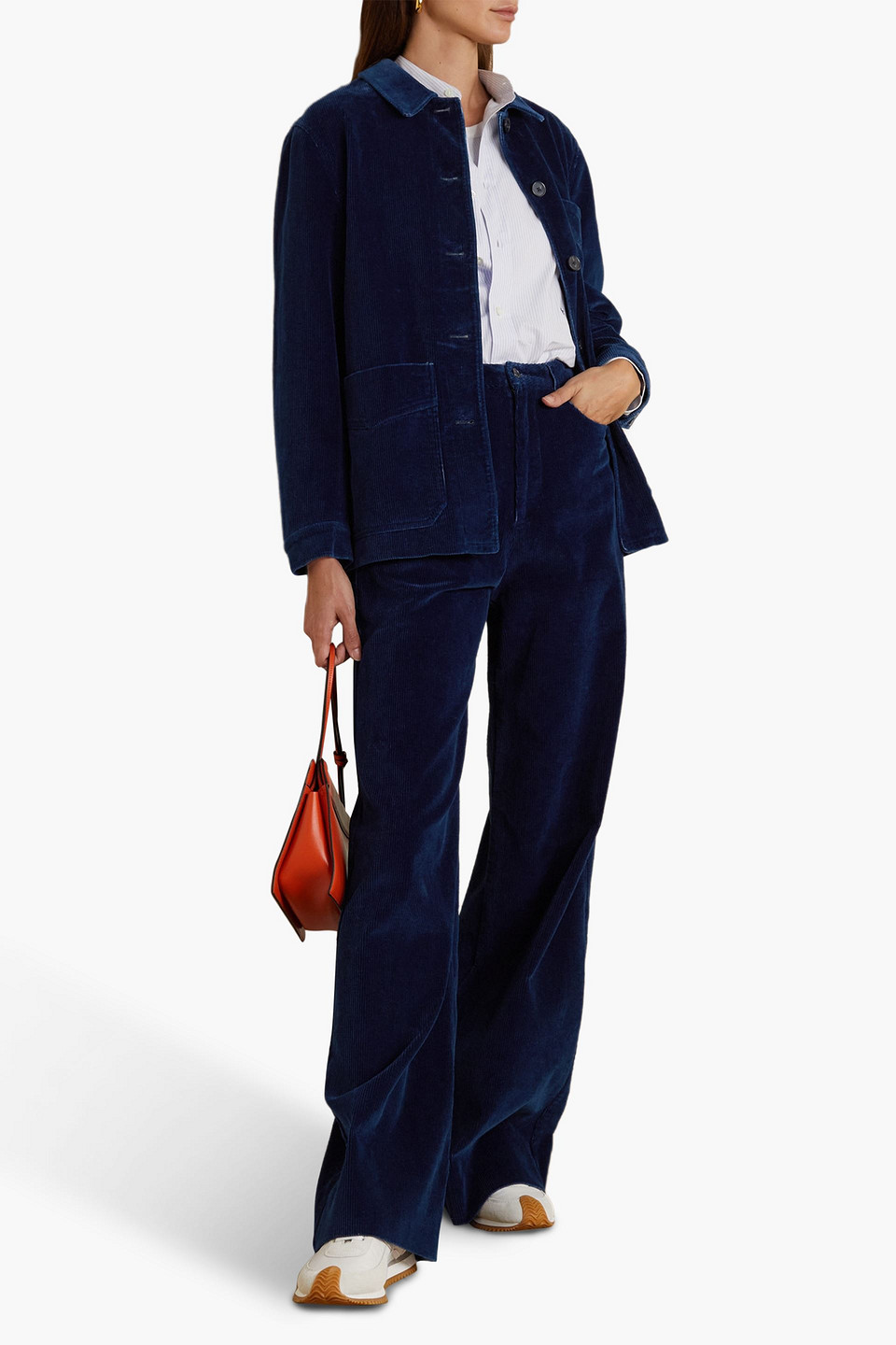 OFFICINE GENERALE ROMY COTTON-CORDUROY WIDE-LEG PANTS