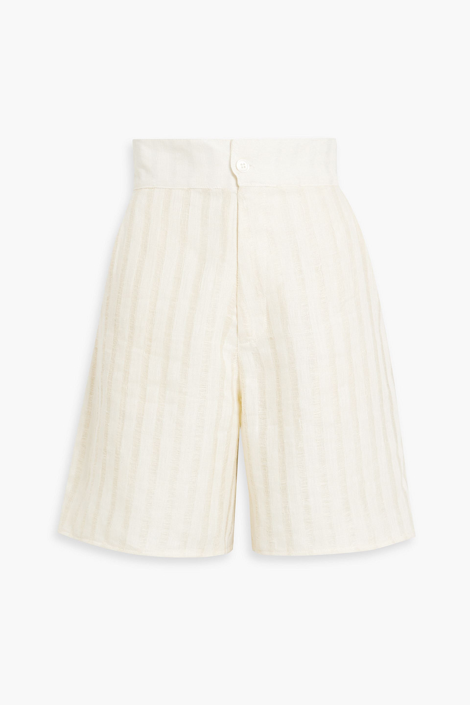 Savannah Morrow Dylan Linen Shorts In Ivory